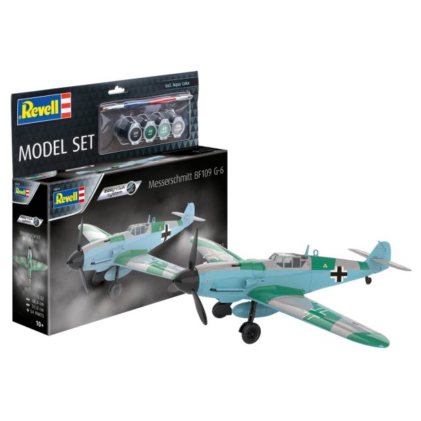 Revell Messerschmitt Bf109 G-6 modelfly - easy click - Med lim og maling