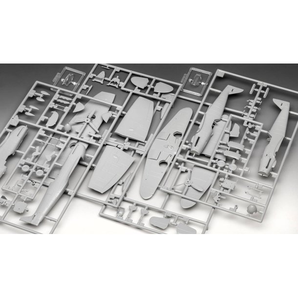 Revell Combat Set Bf109G-10 &amp; Spitfire Mk modelfly - 1:72 - Med lim og maling