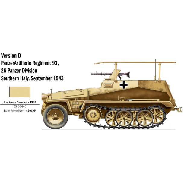 Italeri Sd.Kfz. 250/3 modelkampvogn