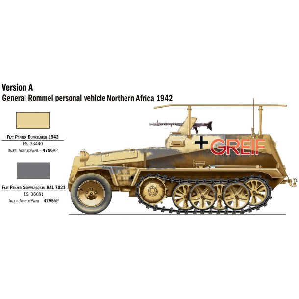 Italeri Sd.Kfz. 250/3 modelkampvogn