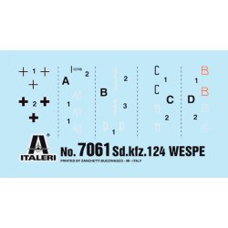 Italeri 1:72 SD.Kfz.124 Wespe - Model artillerisystem