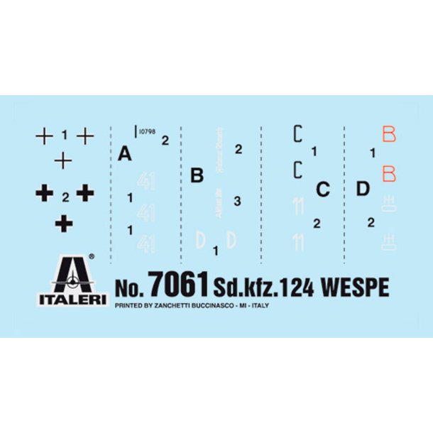 Italeri 1:72 SD.Kfz.124 Wespe - Model artillerisystem