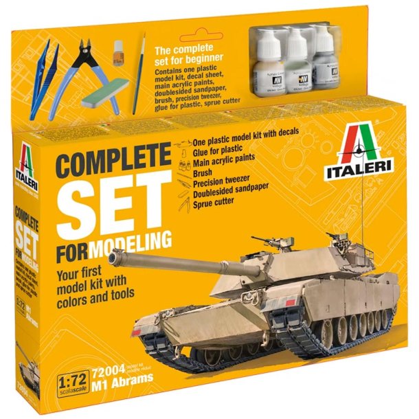 Italeri 1:72 M1 Abrams - Komplet st - Modelkampvogn