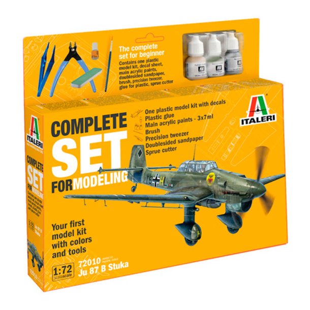 Italeri 1:72 Junker Ju-87B Stuka - Komplett set - Modellflygplan