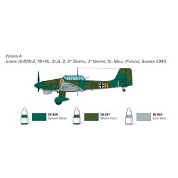 Italeri 1:72 Junker Ju-87B Stuka - Komplett set - Modellflygplan