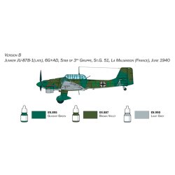 Italeri 1:72 Junker Ju-87B Stuka - Komplett set - Modellflygplan