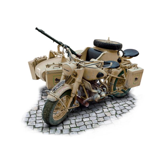 Italeri BMW R75 German Milit. Motor. m. Sidecar - 1:9