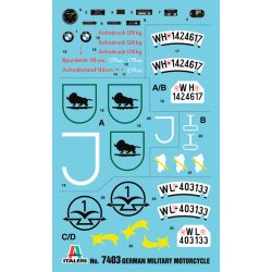 Italeri BMW R75 German Milit. Motor. m. Sidecar - 1:9