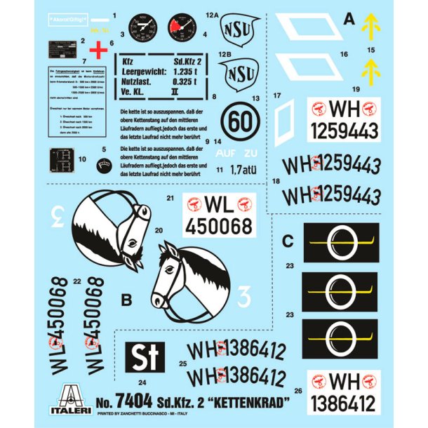 Italeri 1:9 Sd.Kfz 2 Kettenkrad - Modelmotorcykel
