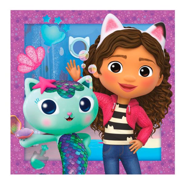 Dino puslespill 3 x 55 brikker - Gabbys Dollhouse