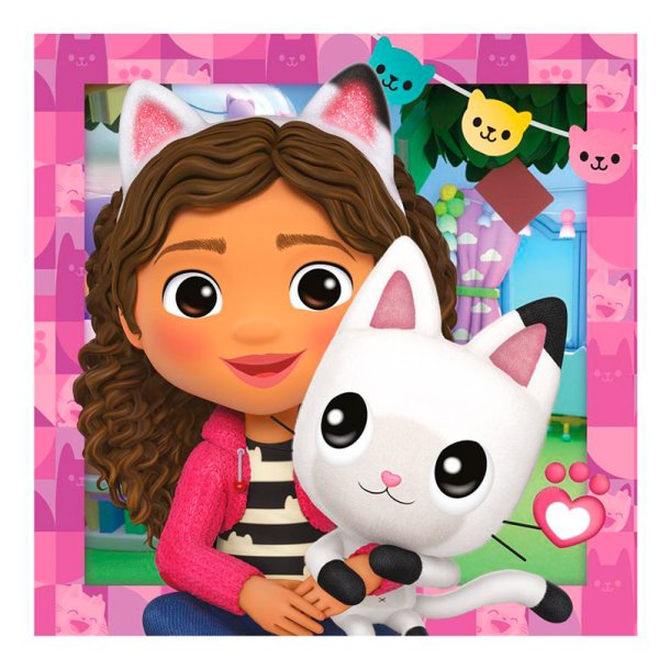 Dino puslespill 3 x 55 brikker - Gabbys Dollhouse