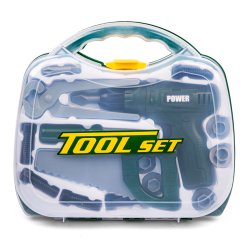 Kuffert med boremaskine og vrktj