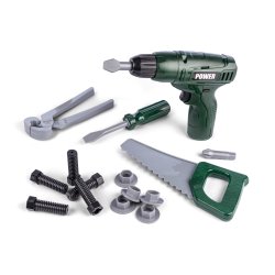 Kuffert med boremaskine og vrktj