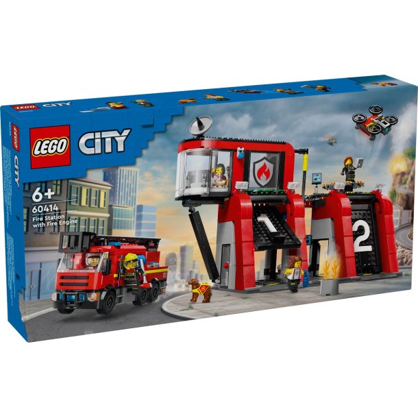 LEGO City 60414 - Brandstation med brandbil