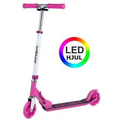 Pink Rask 120mm løbehjul med LED lys