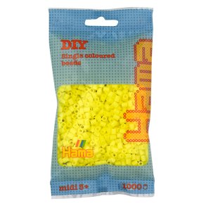 Hama midi perler 207-43 1000 stk. Pastelfarvet gul