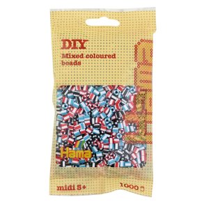 Hama midi perler 207-91 1000 stk. stribet perlemix