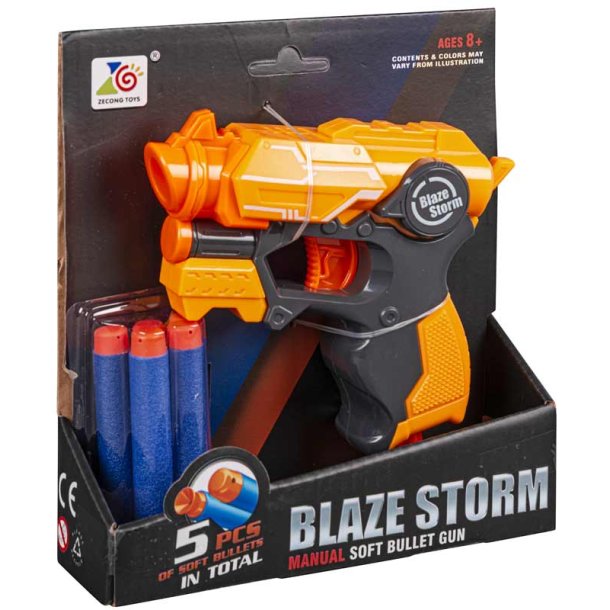 Blaze storm pocket soft bullet gun - orange