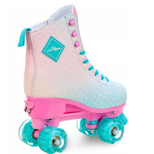 Raven mides side by side pink LED rulleskjter