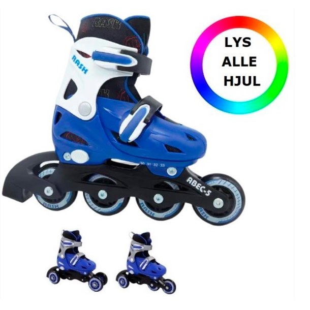 Rask 3 I 1 bl LED rulleskjter