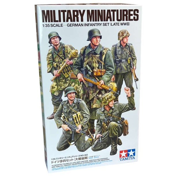 Tamiya tyskt infanteri set med 5 minifigurer - 1:35