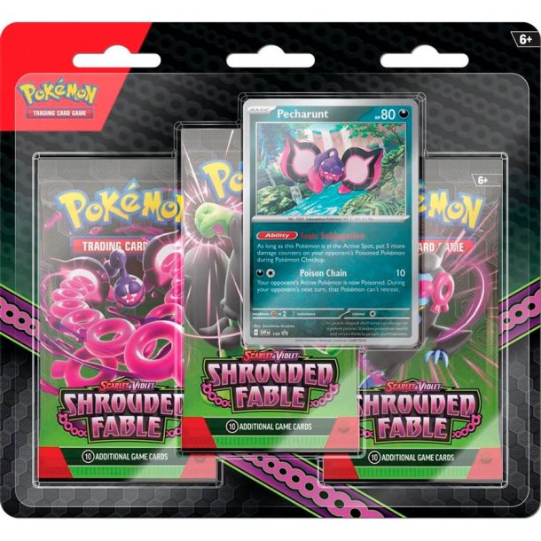 Pokemon Shrouded fable 3-pack blister - Pecharunt