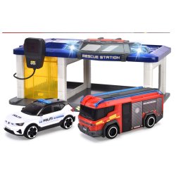 Redningsstation med volvo biler samt lyd og lys