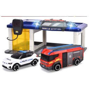 Redningsstation med volvo biler samt lyd og lys