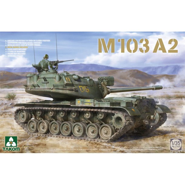 Takom Amerikansk M103 A2 kampvogn - 1:35