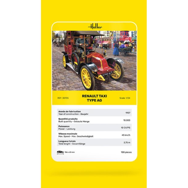 Heller Renault Taxi type AG - Modelbil 1:24