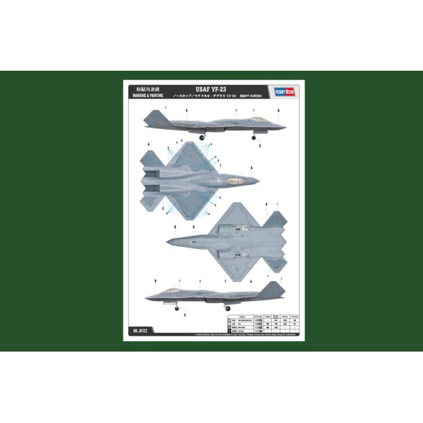 Hobby Boss YF-23 Prototype 1:48 modelfly