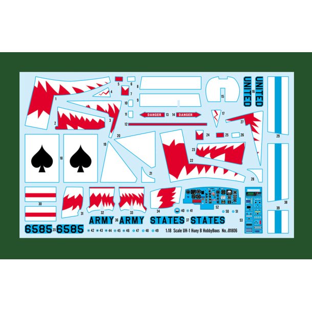 Hobby Boss UH-1 Huey B 1:18 modelhelikopter