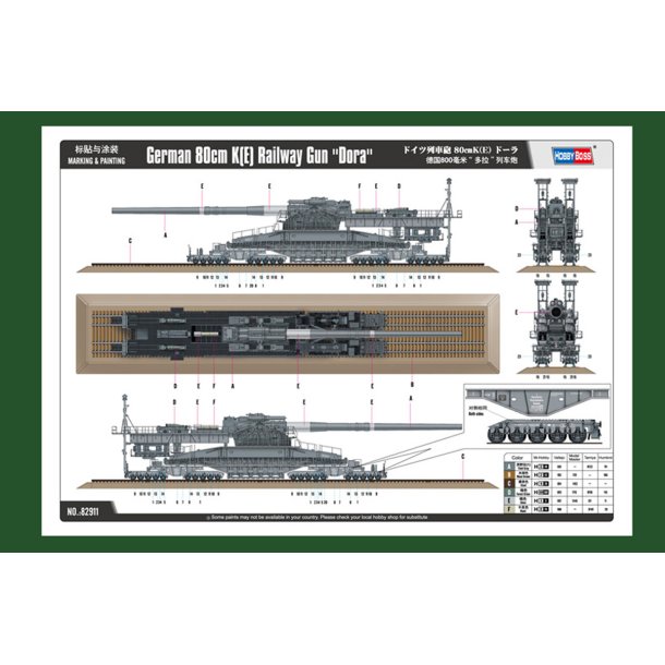 Hobby Boss German 80cm K(E) Railway Gun Dora 1:72