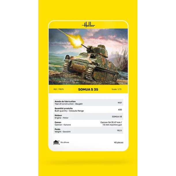 Heller Somua S35 - Modell tank 1:72