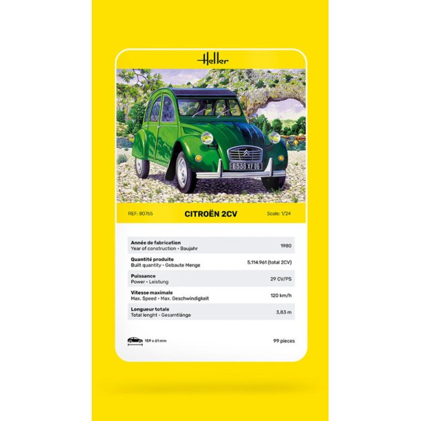Heller Citroen 2 CV - Modelbil 1:24