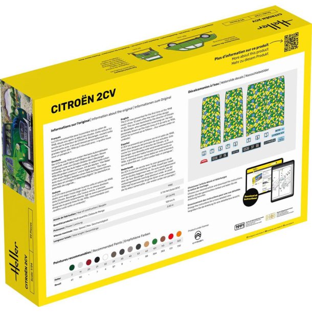 Heller Citroen 2 CV - Modelbil 1:24