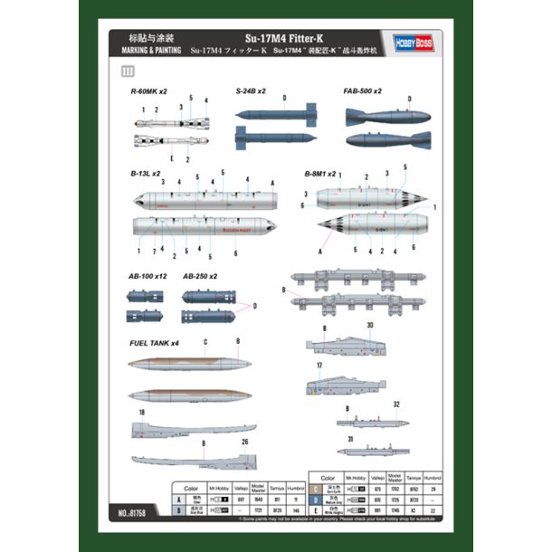 Hobby Boss Su-17M4 Fitter-K 1:48 modelfly