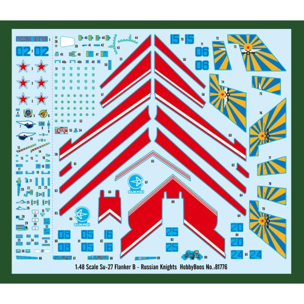Hobby Boss Su-27 Flanker B Russian Knights 1:48 modelfly
