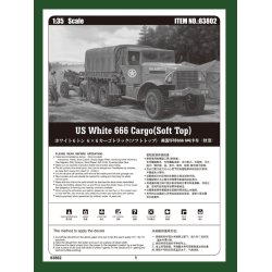 Hobby Boss US White 666 Cargo (Soft Top) 1:35 modellastbil