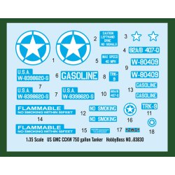 Hobby Boss US GMC CCKW 750 gallon Tanker 1:35 modellastbil
