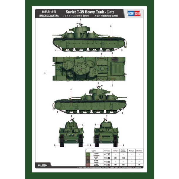 Hobby Boss Soviet T-35 Heavy Tank 1:35 - Modelkampvogn