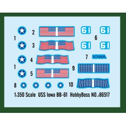 Hobby Boss USS Iowa BB-61 1:350 - Modellfartyg
