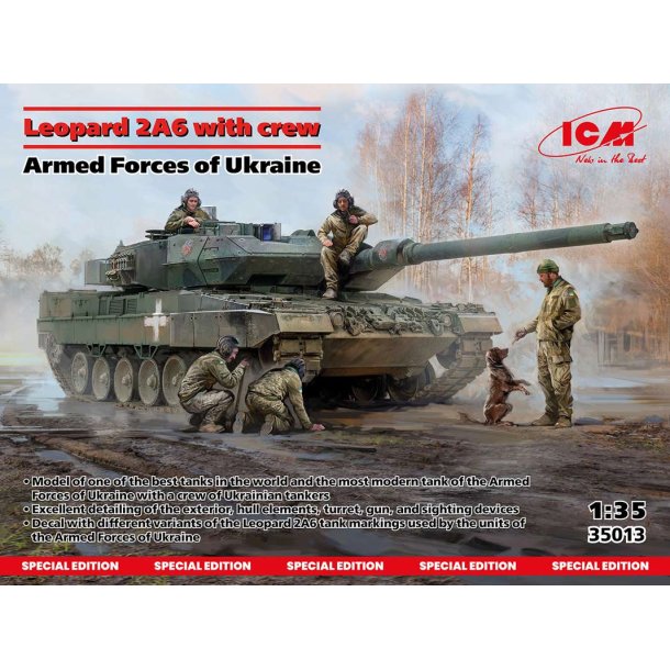 ICM Leopard 2A6 kampvogn fra the Armed Forces of Ukraine - 1:35