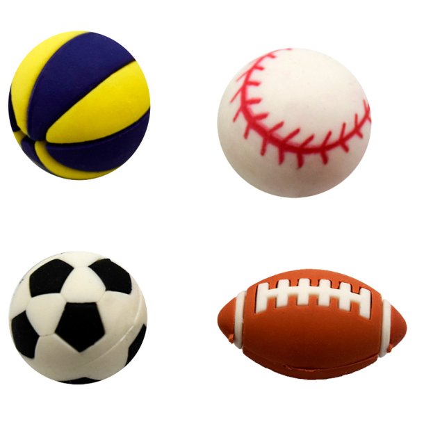 Sportsbolde viskelder - 4 stk.