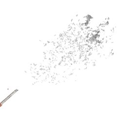 Konfettirr med slvstrimler