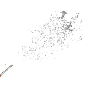 Konfettir�r med silverstrimlor