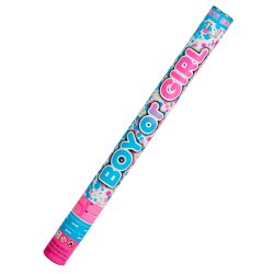 Konfettirr med lysebl konfetti - 60 cm.