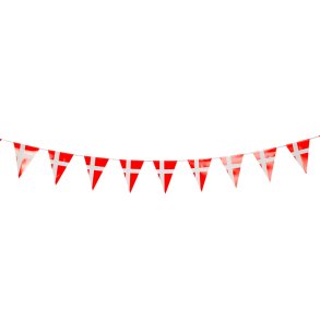 Flagguirlande med Dannebrog