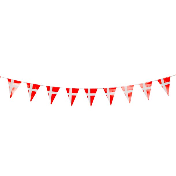Flagguirlande med Dannebrog