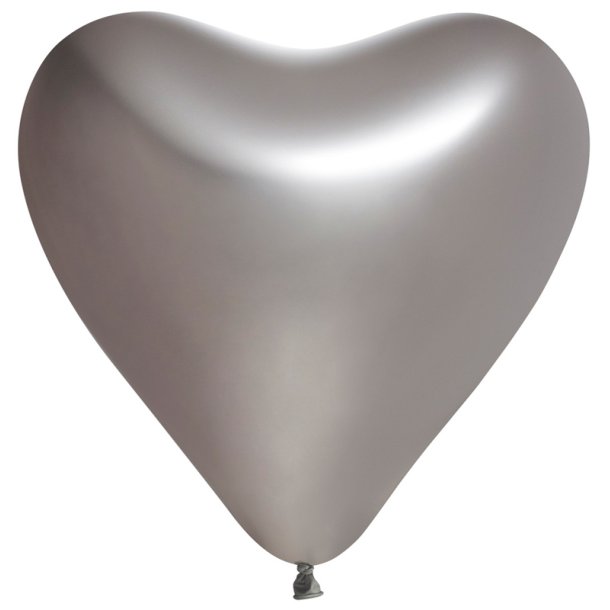 Hjerteballoner i slv  5 stk. (30 cm)